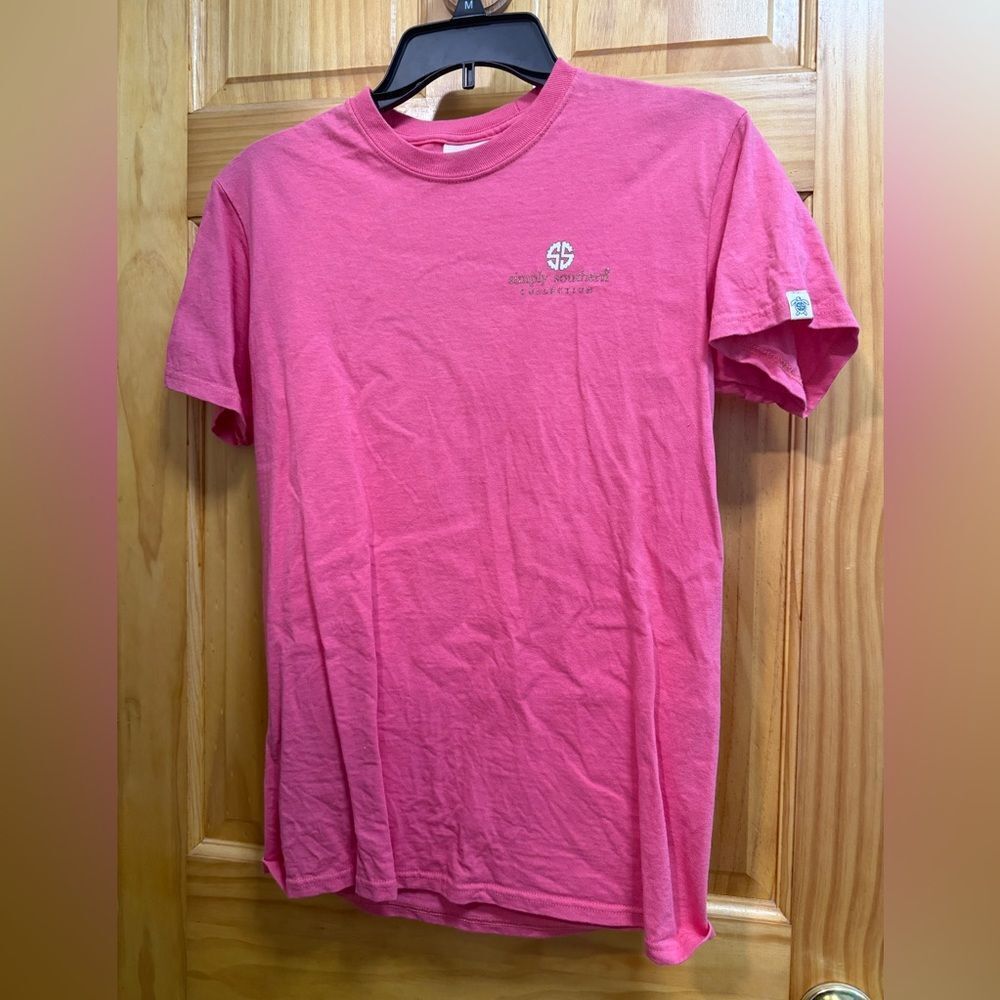 Simply Southern Pink Short Sleeve Tee size S